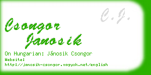 csongor janosik business card